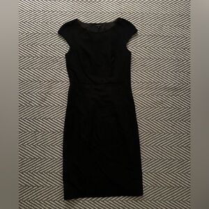 Theory black column midi dress